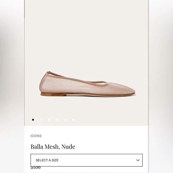 Dear Frances Balla Mesh Nude flats - Picture 2 of 6